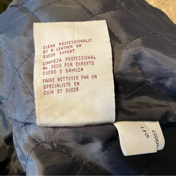 VTG Vintage Genuine Leather Jacket Olive Army Green Full Zip Pockets Coat M - Picture 8 of 10